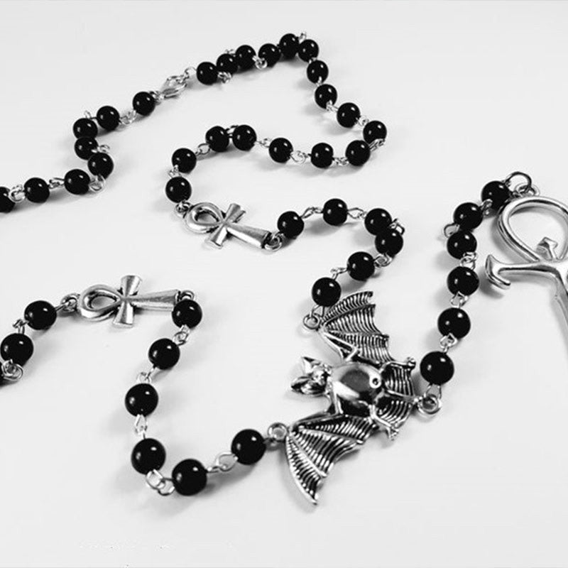 Metal Ankh Pendant Necklace Mysterious Gothic