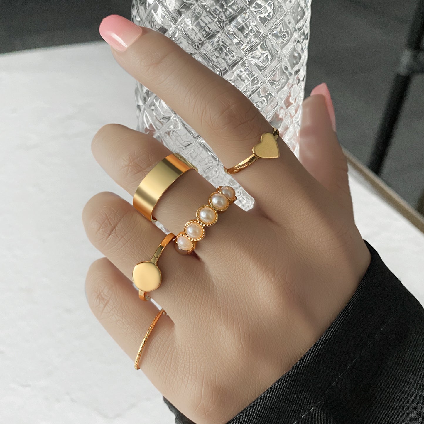 Creative Retro Butterfly 3-piece Set Joint Ring Set