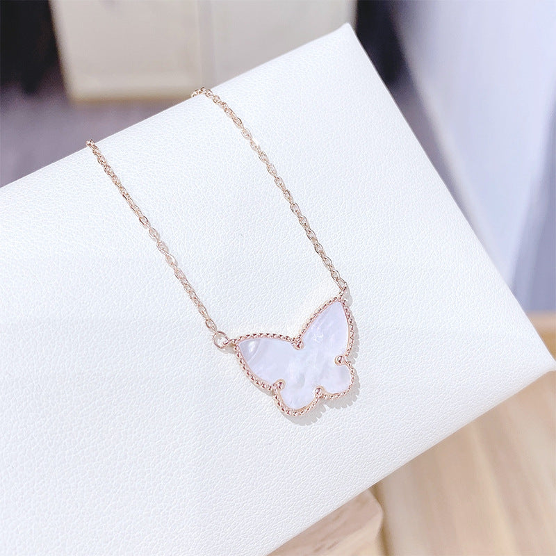Women's Cute Diamond Bowknot Necklace Clavicle Chain