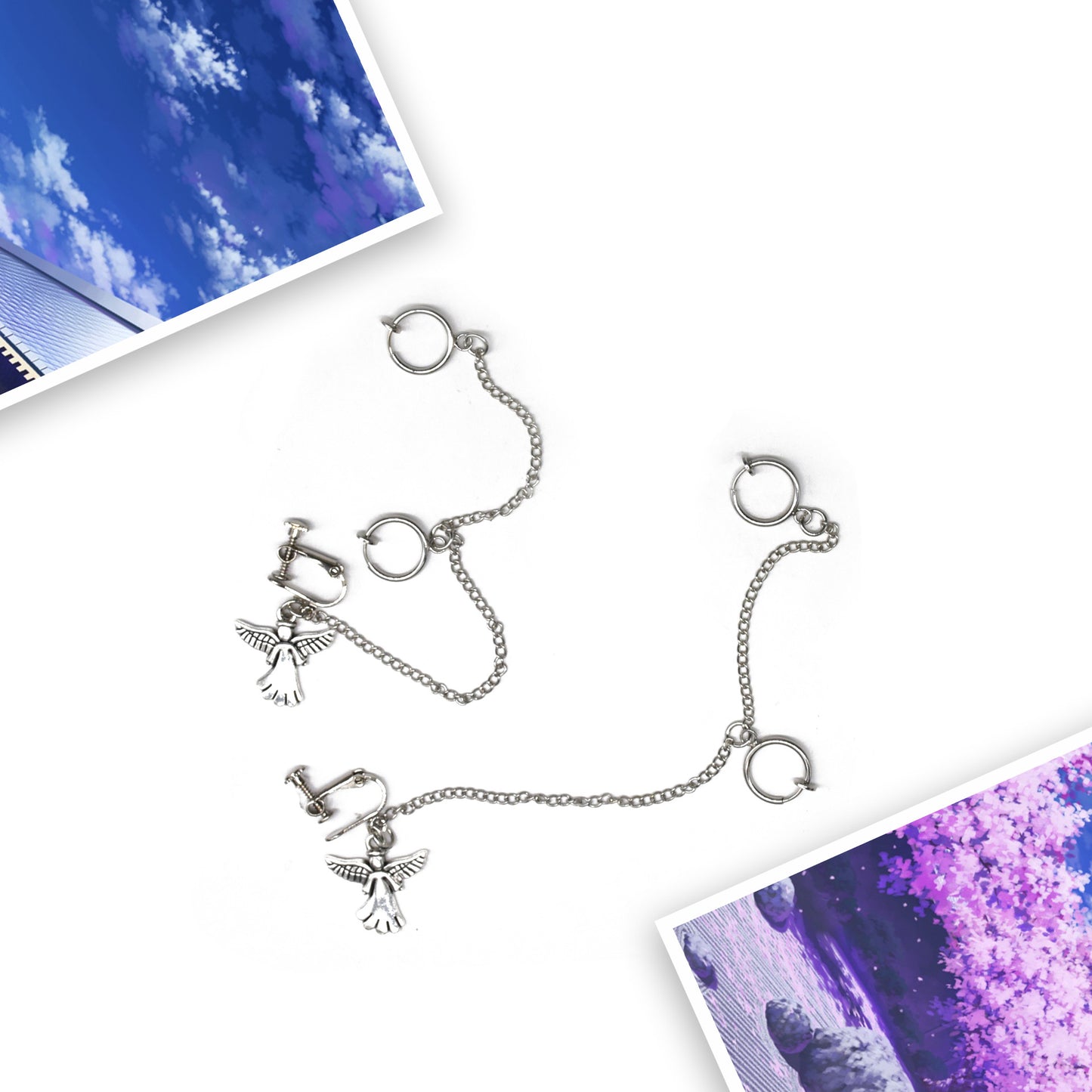 Dark Punk Motorcycle Gothic Chain Ear Clip