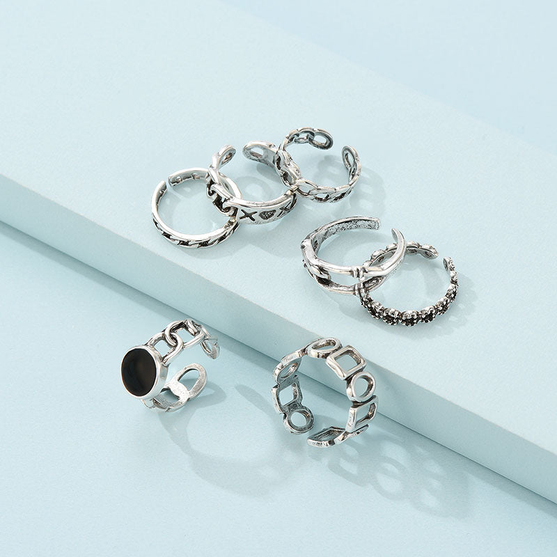 Fashion New Ladies Alloy Ring Alloy Ring Set
