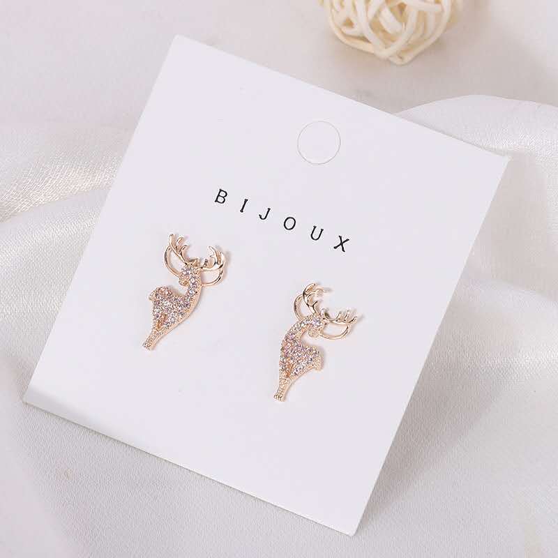 Exquisite deer Diamond Earrings