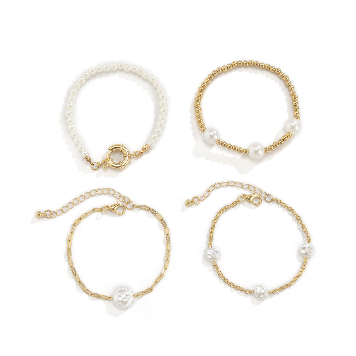 Personalized Pearl Irregular Beaded Bracelet Set