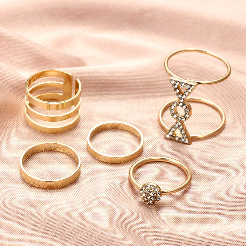5-piece set with diamond ring