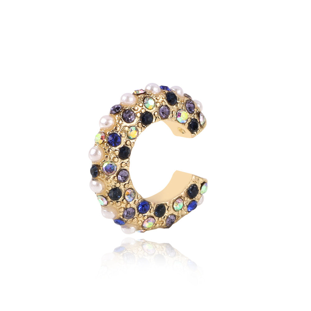 Alloy Pearl Rhinestone Earrings