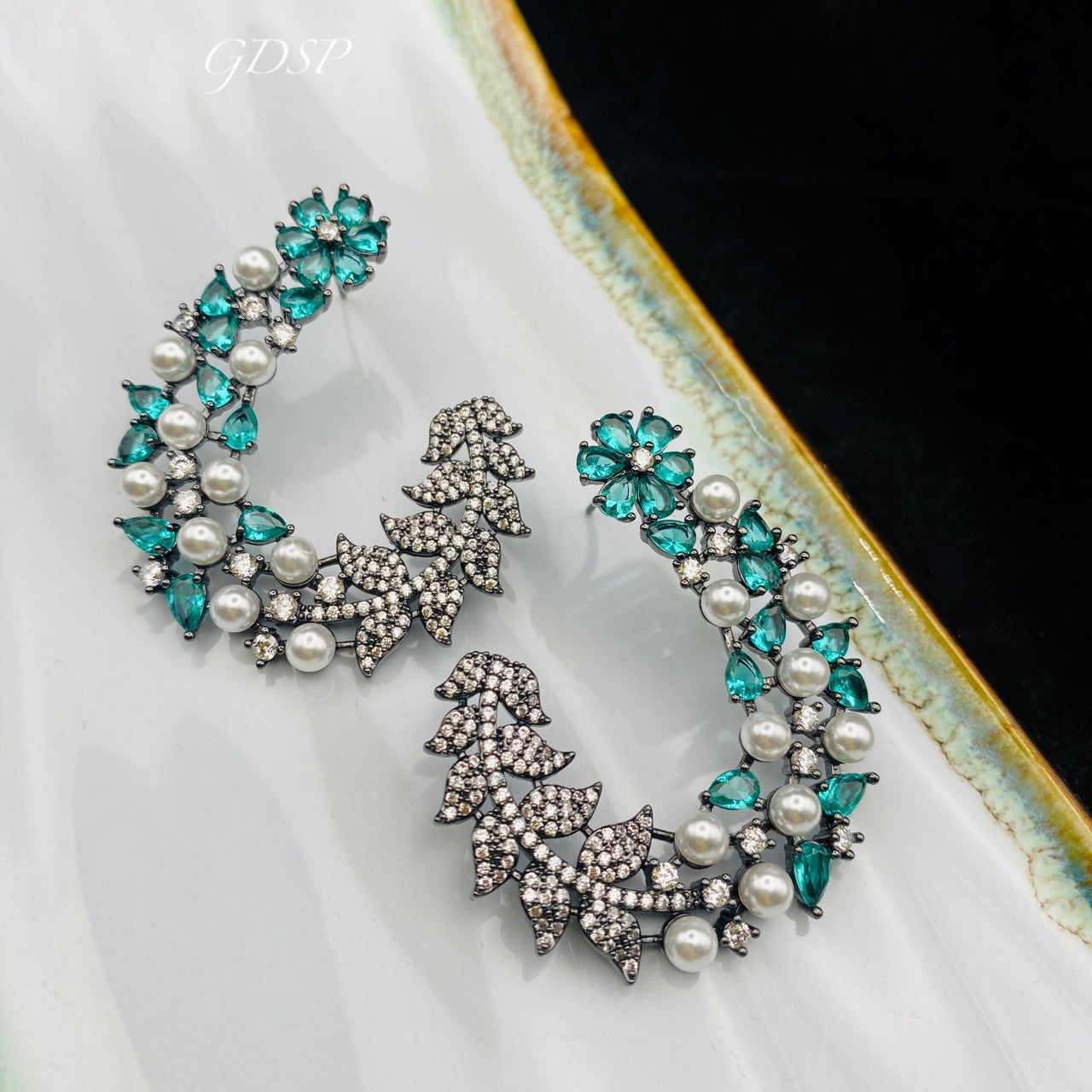 Fashion Women's Copper C Hoop Stud Earrings