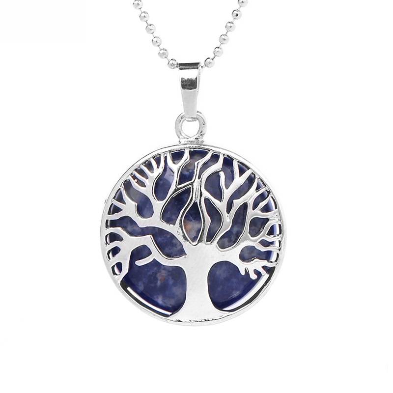 Natural stone pendant Life Tree Necklace