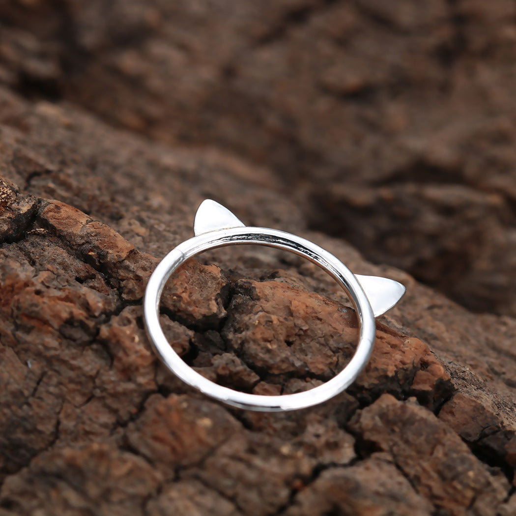 Cute animal ring,ears, sweet, simple joint ring tail ring.