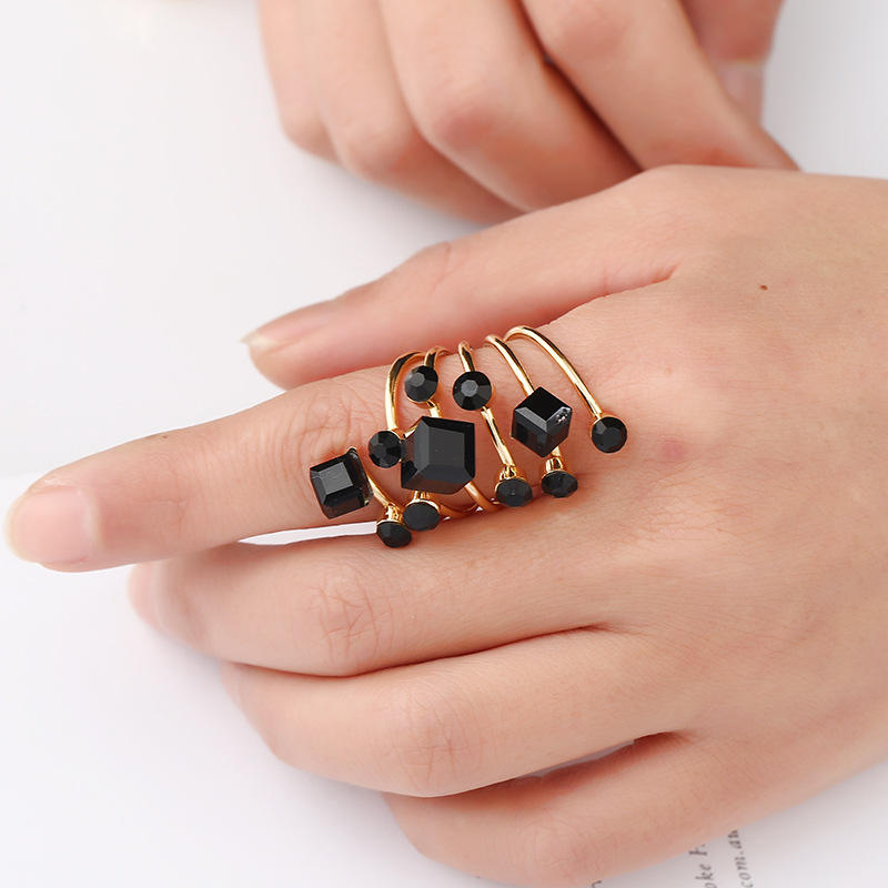 Crystal Ring Exaggerated Large Spring Ring rings for women