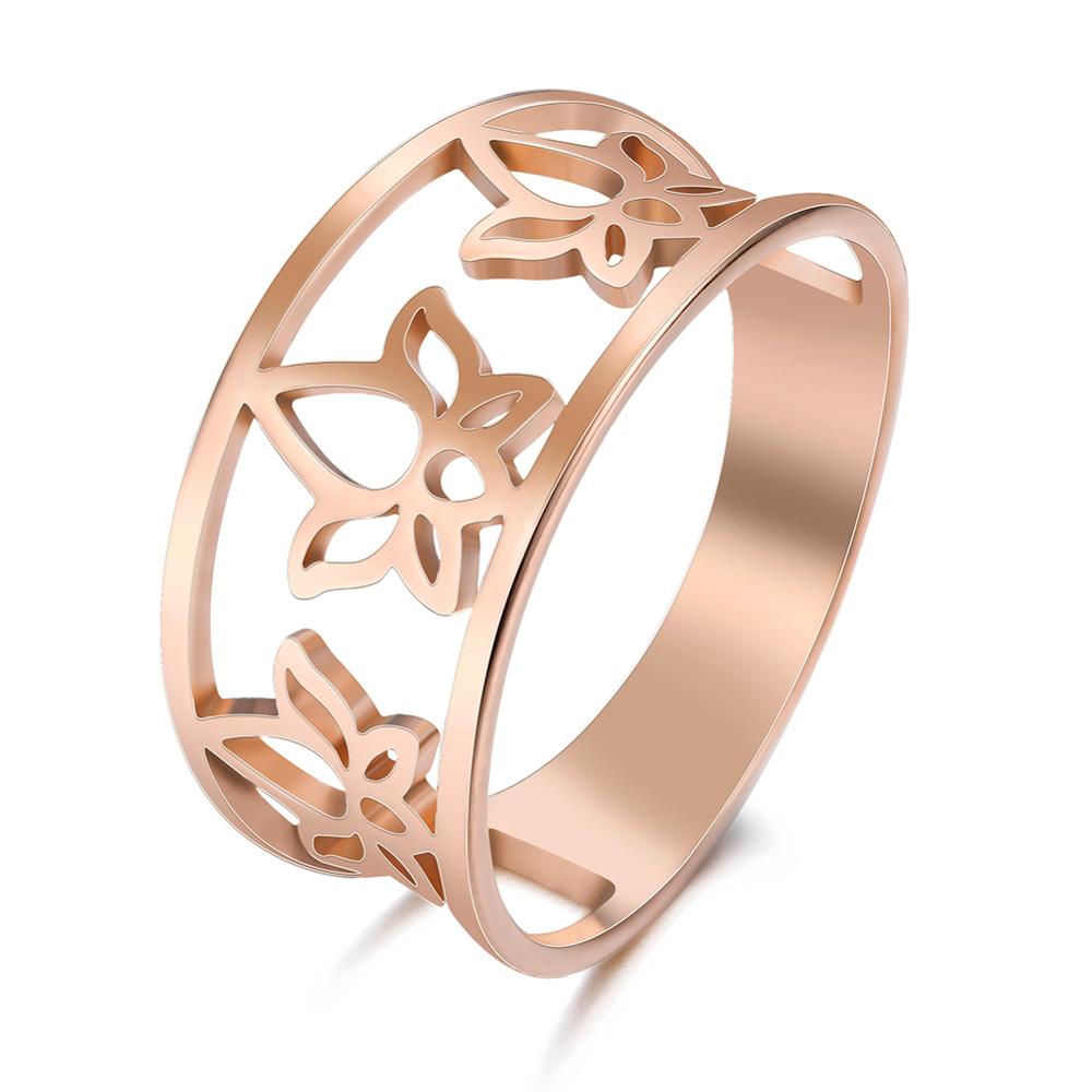 Lotus Titanium Steel Ring