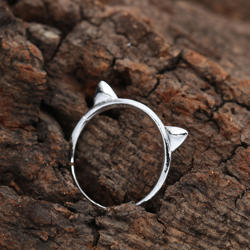 Cute animal ring,ears, sweet, simple joint ring tail ring.