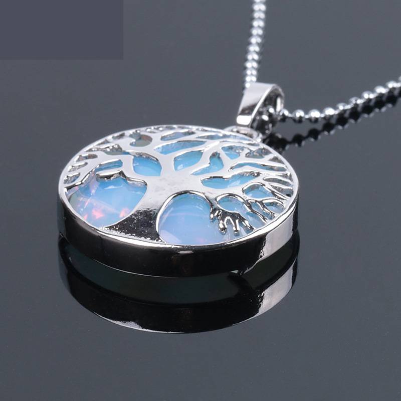 Natural stone pendant Life Tree Necklace