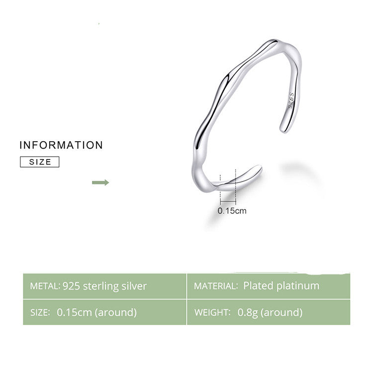 Irregular silver ring
