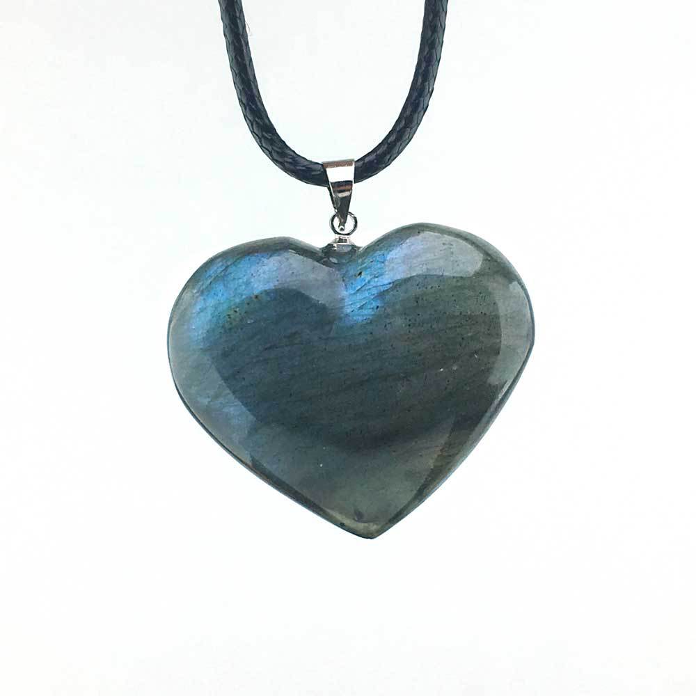 Natural Labradorite Moonstone Love Necklace