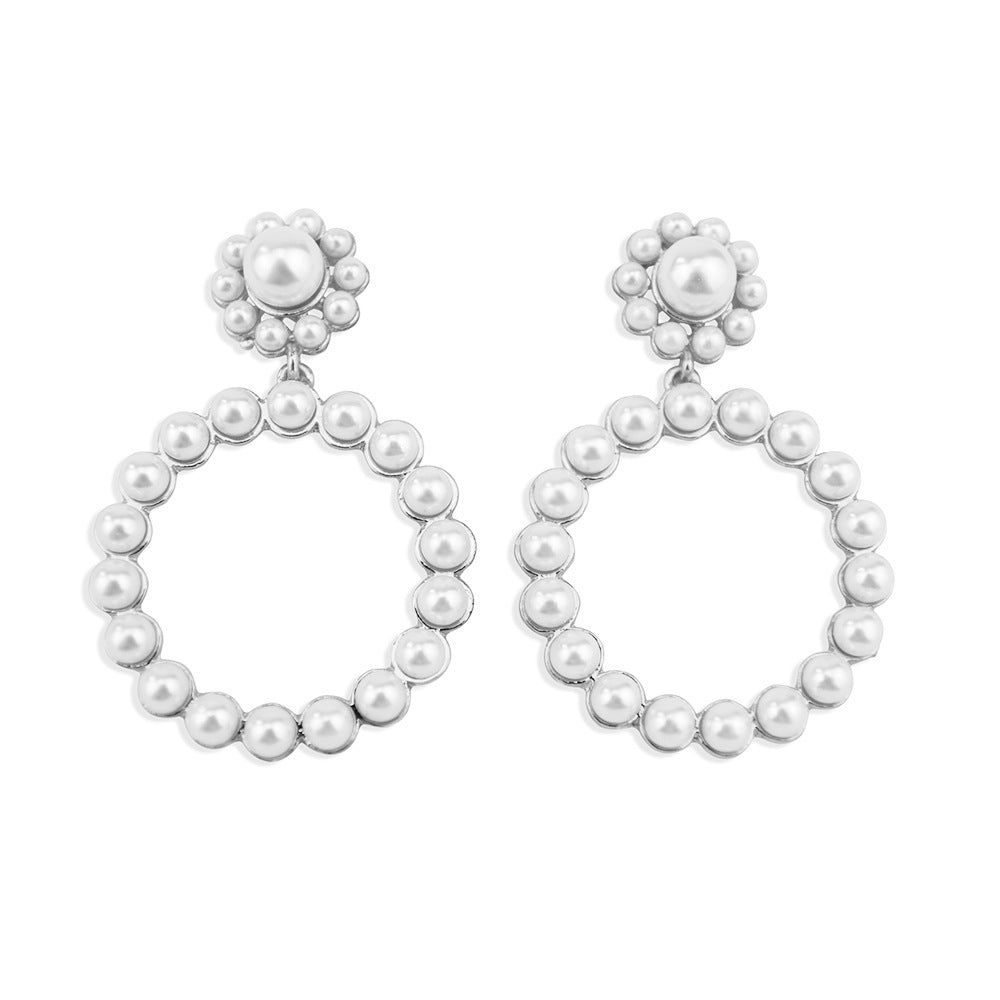 Pearl Geometric Exaggerated Earrings