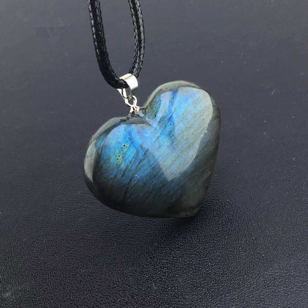 Natural Labradorite Moonstone Love Necklace