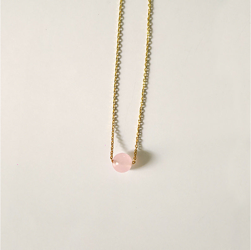 Crystal glass pendant necklace
