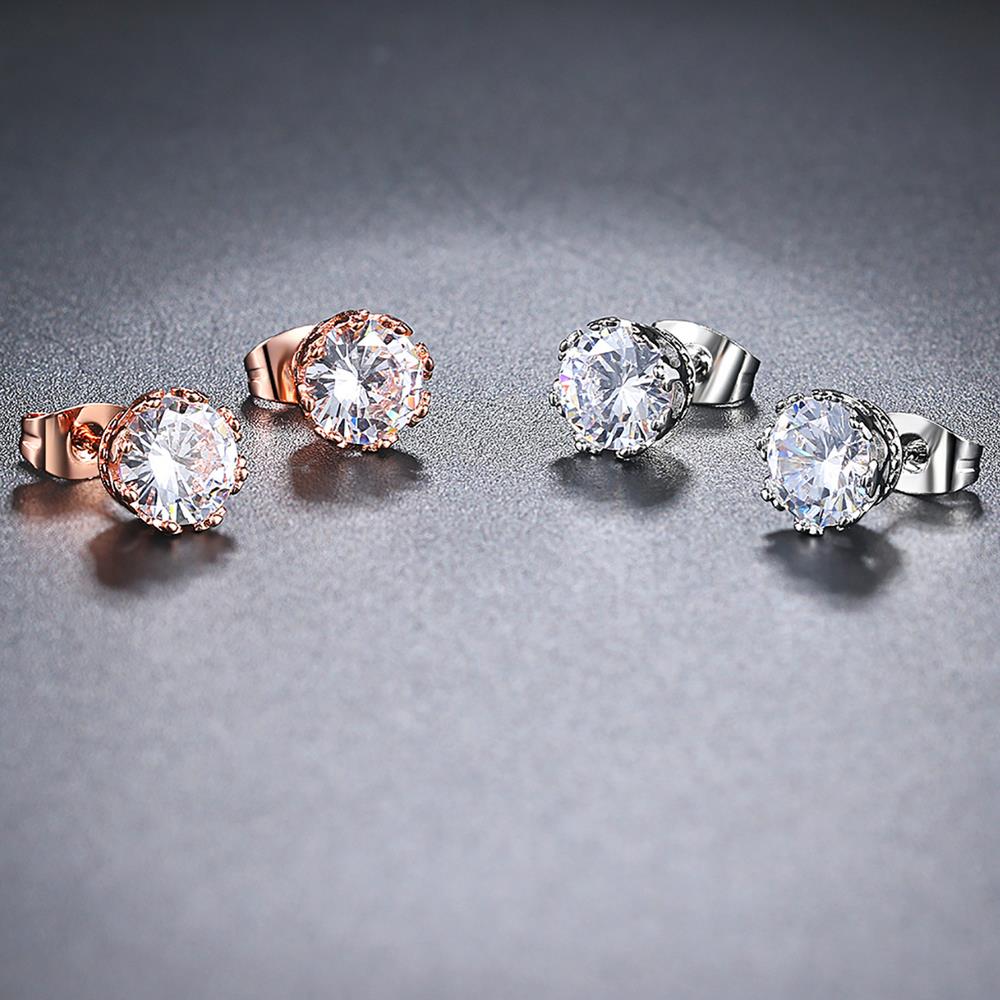 Simulation diamond crystal earrings
