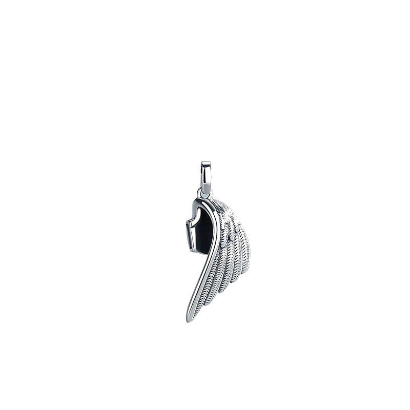 Devil and Angel Couple Necklace Sterling Silver Creative Retro