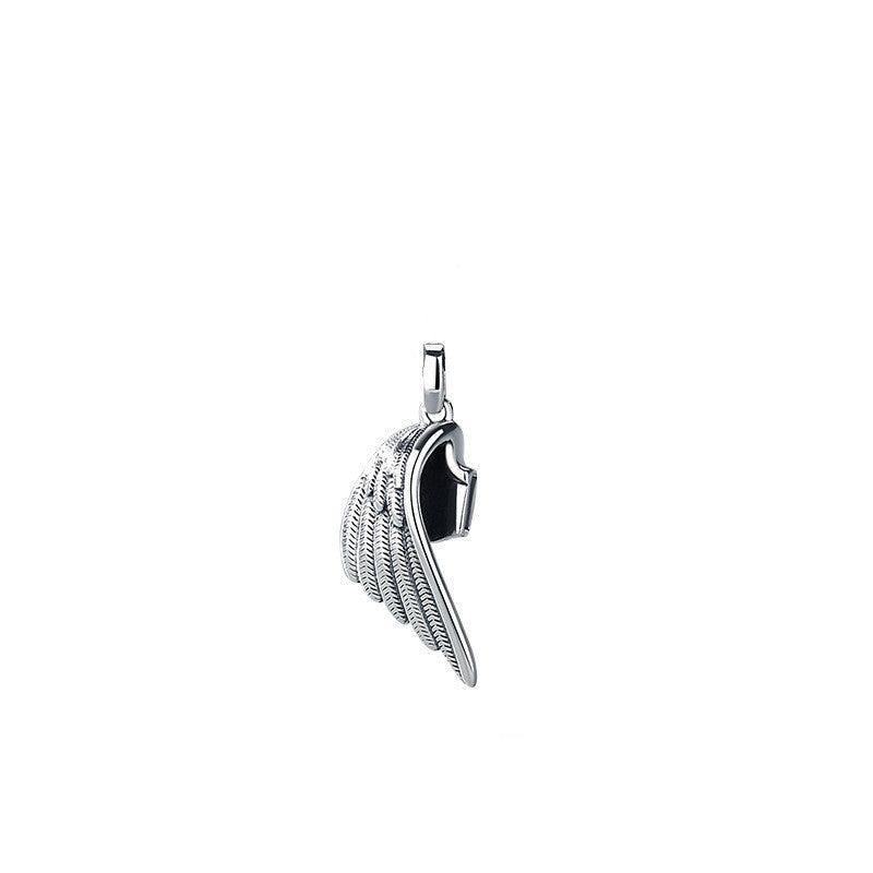 Devil and Angel Couple Necklace Sterling Silver Creative Retro