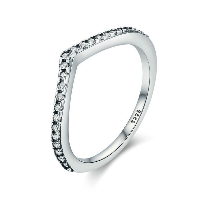 Temperament Women's Wedding Ring s925 Diamond Women's Diamond Ring Ring