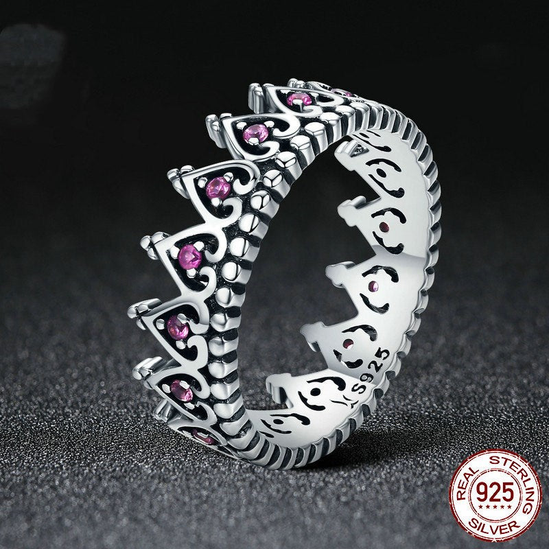 Temperament Queen Crown Sterling Silver Ring
