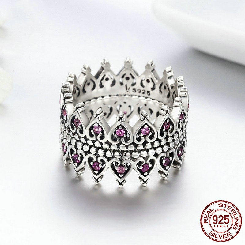 Temperament Queen Crown Sterling Silver Ring