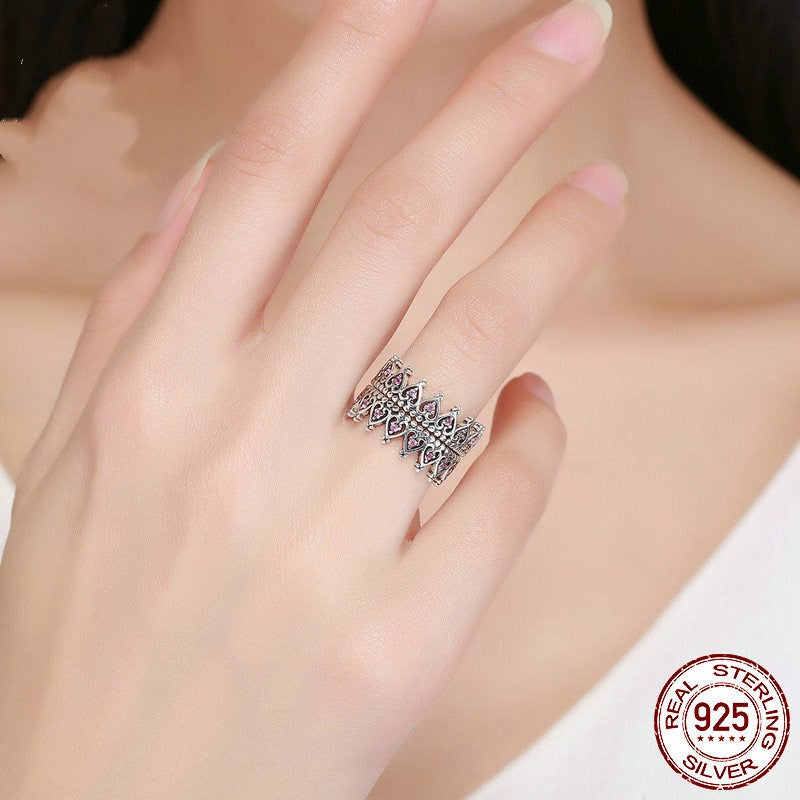 Temperament Queen Crown Sterling Silver Ring