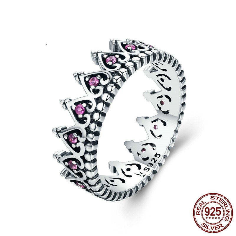 Temperament Queen Crown Sterling Silver Ring