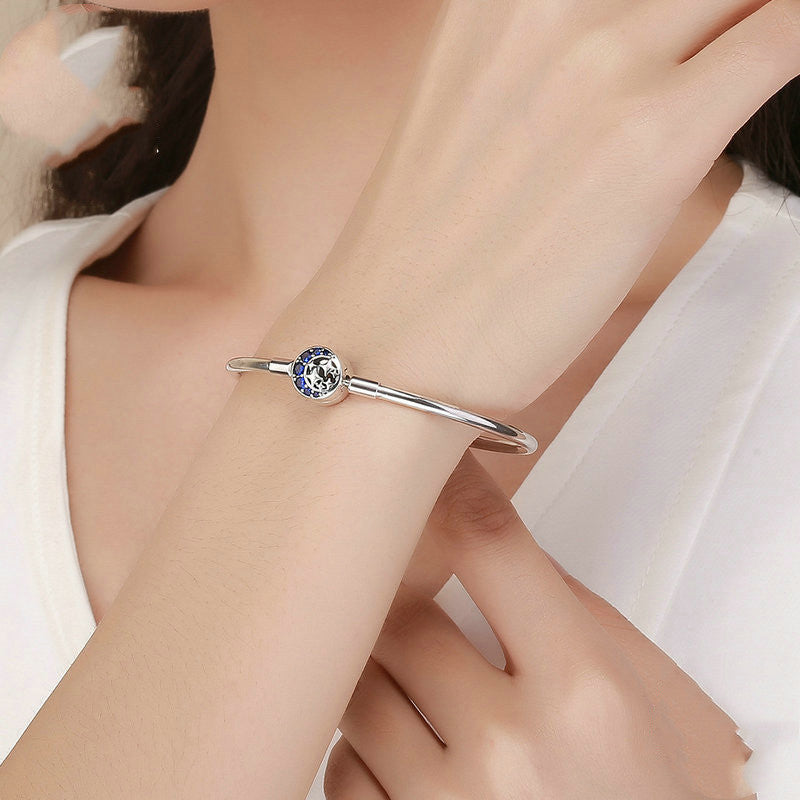 Starry Sky S925 Sterling Silver Bangle Bracelet