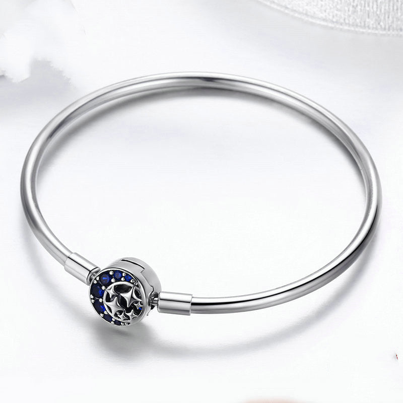 Starry Sky S925 Sterling Silver Bangle Bracelet