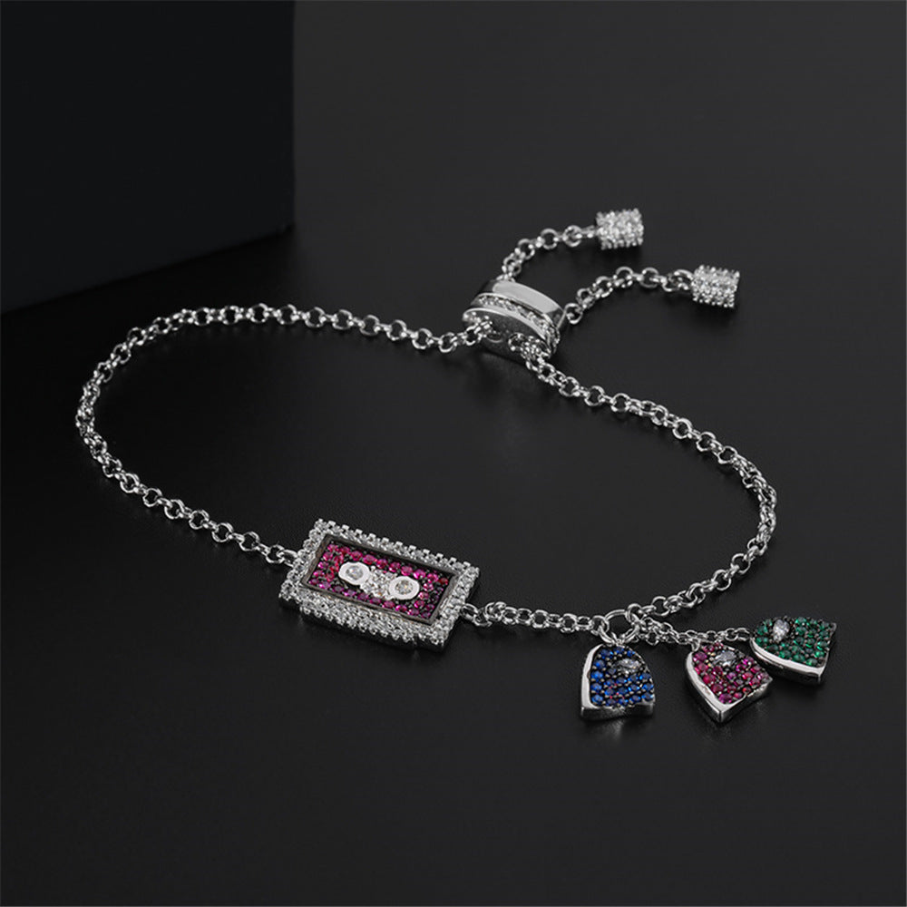 The Same Silver Diamond Star Mother And Shell Couple Bracelet Simple Female Bracelet