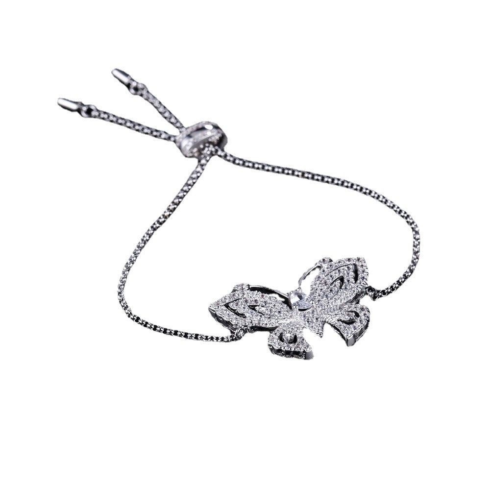The Same Silver Diamond Star Mother And Shell Couple Bracelet Simple Female Bracelet