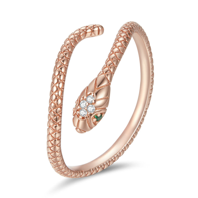 Sterling Silver Ring Cute Snake S925 Temperament Fashion Animal Ring
