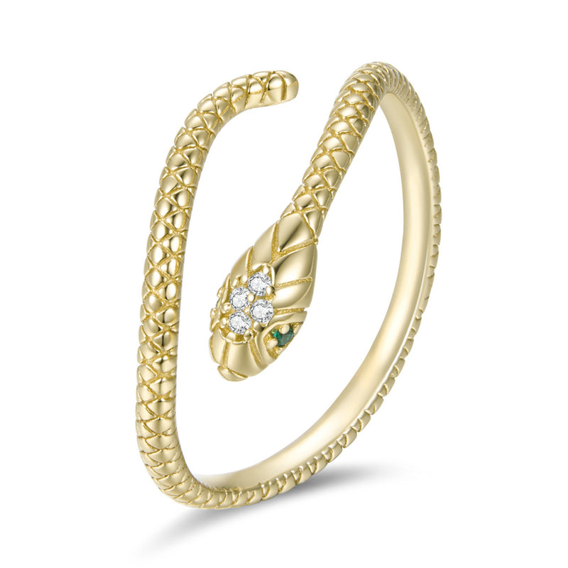 Sterling Silver Ring Cute Snake S925 Temperament Fashion Animal Ring