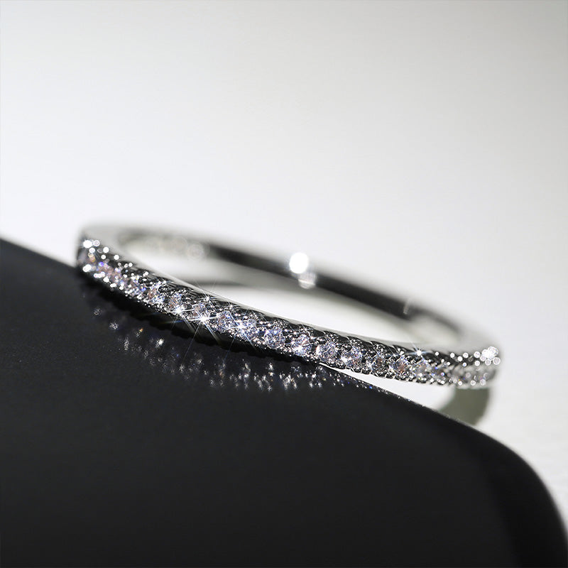 Zircon Ring Simple Ladies Thin Diamond Ring