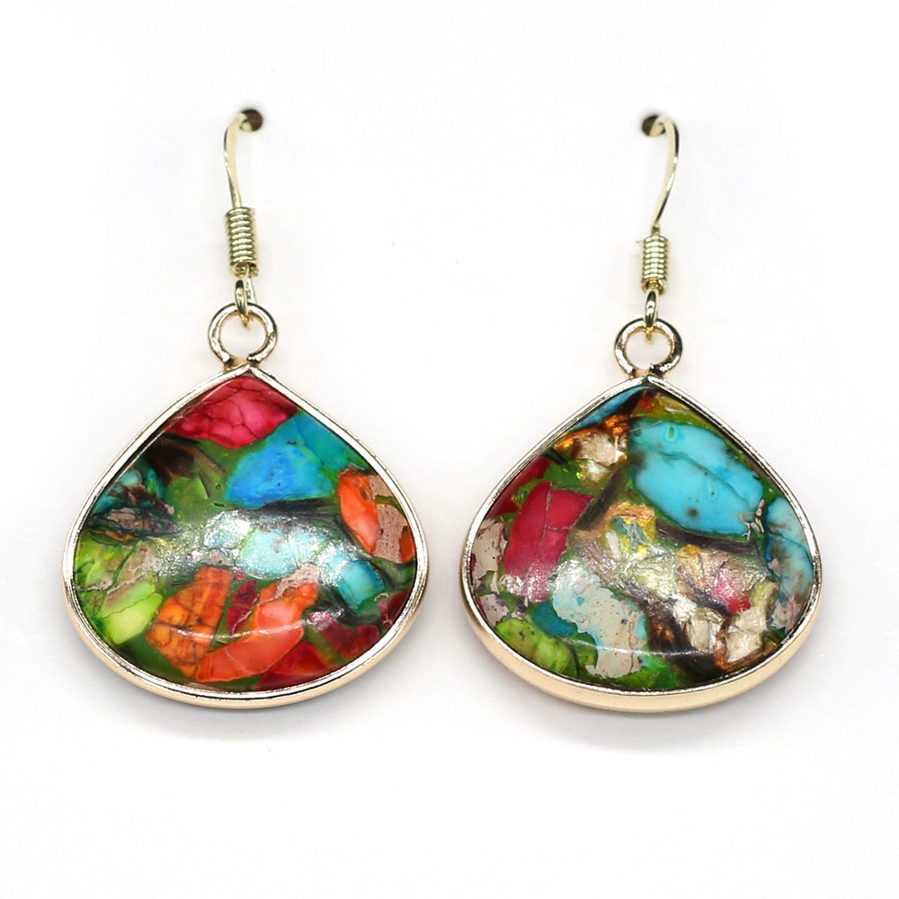 Exquisite Simple Fashion Natural Emperor Stone Earrings