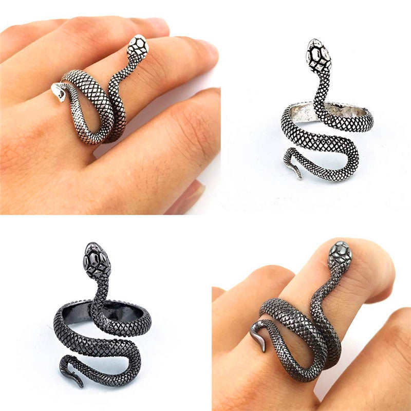 Alloy Set 12-piece Set Of Animal Ring Ring Adjustable