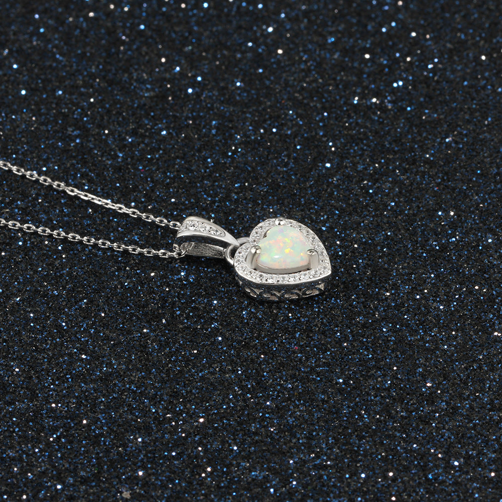 Explosive OPAL Opal Colored Stone Necklace Diamond Western European Necklace