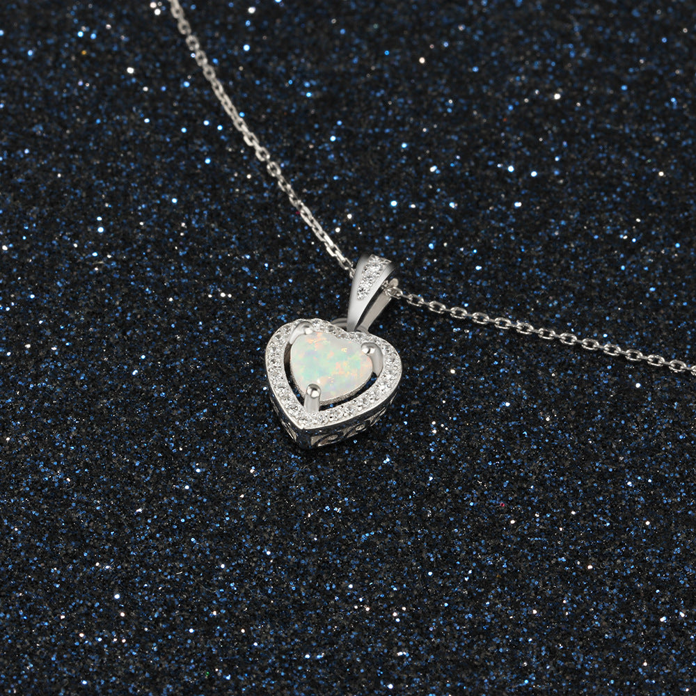 Explosive OPAL Opal Colored Stone Necklace Diamond Western European Necklace