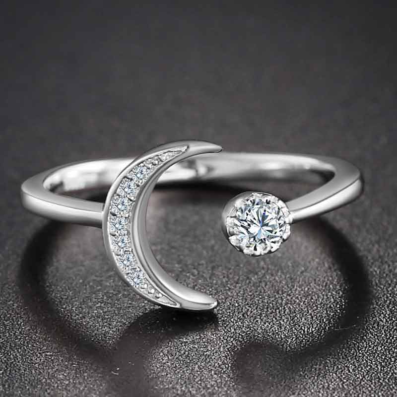 Star moon ring