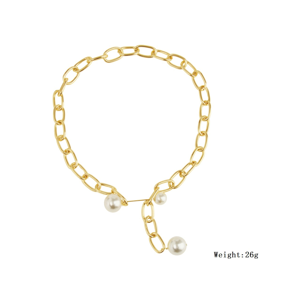 Multilayer Pearl Cross Necklace