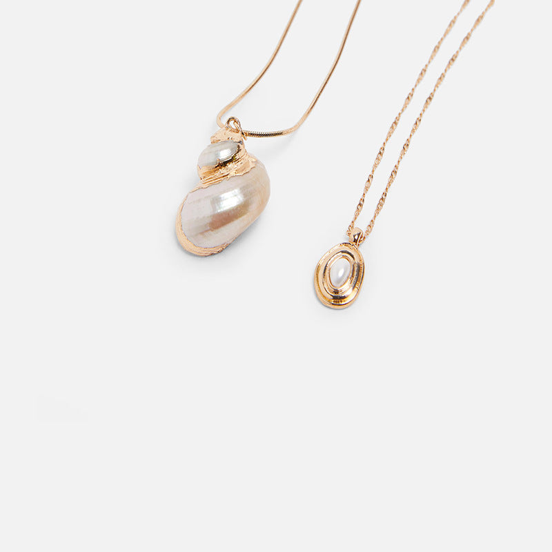 Accessories shell pearl necklace