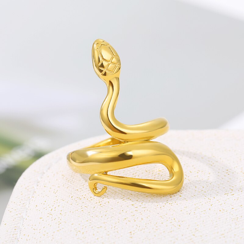 Serpentine stainless steel ring