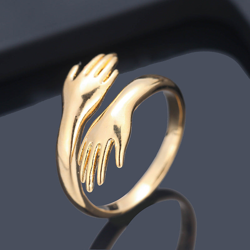 Cute two-hand ring