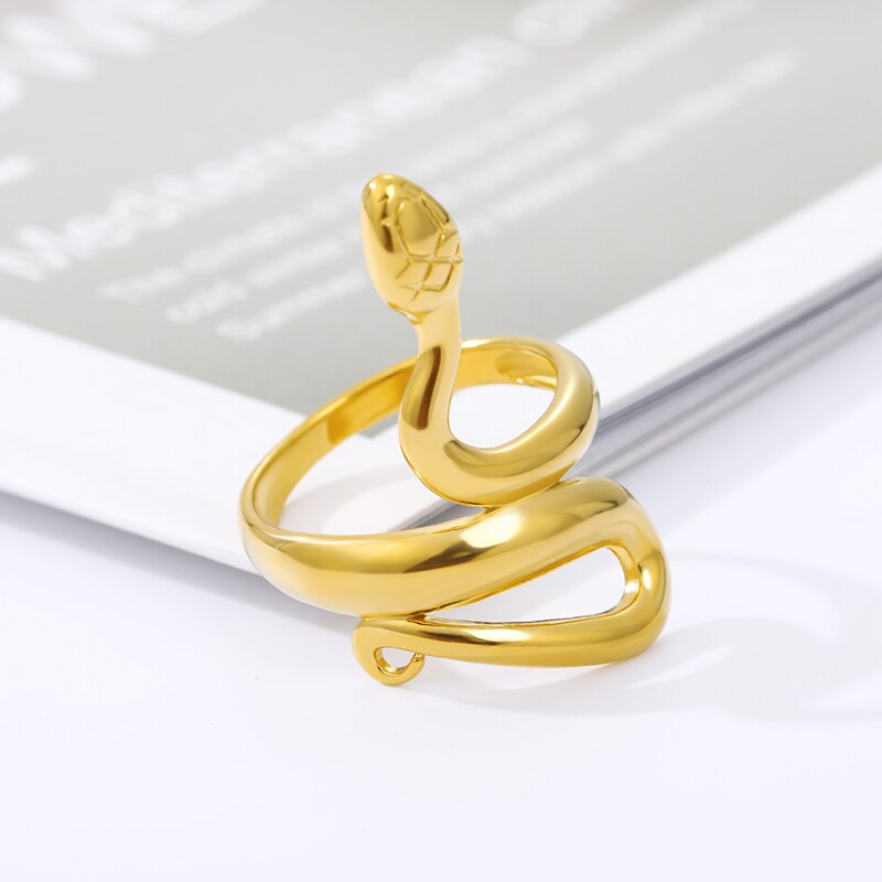 Serpentine stainless steel ring