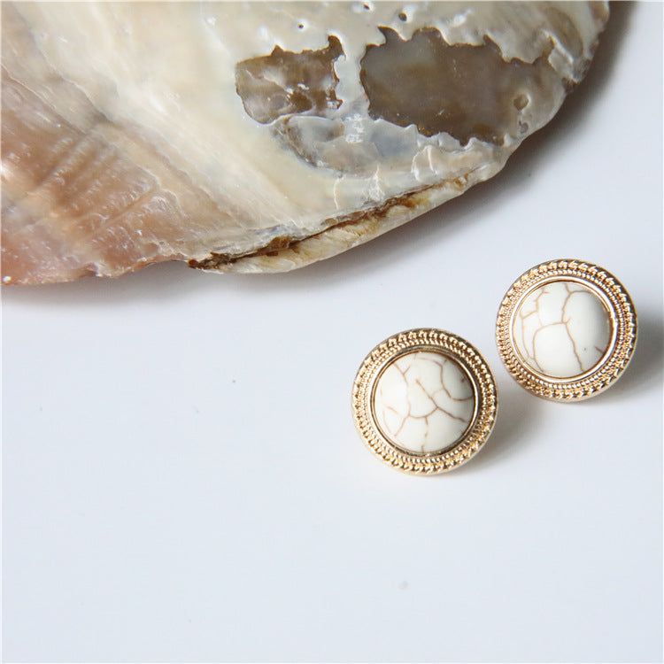Pearl Cat Eye Stone Earrings