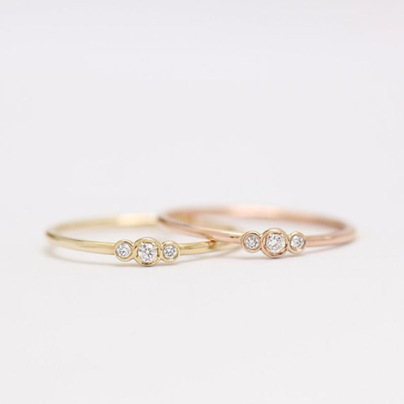 Simple And Versatile Electroplated Metal Ladies Ring