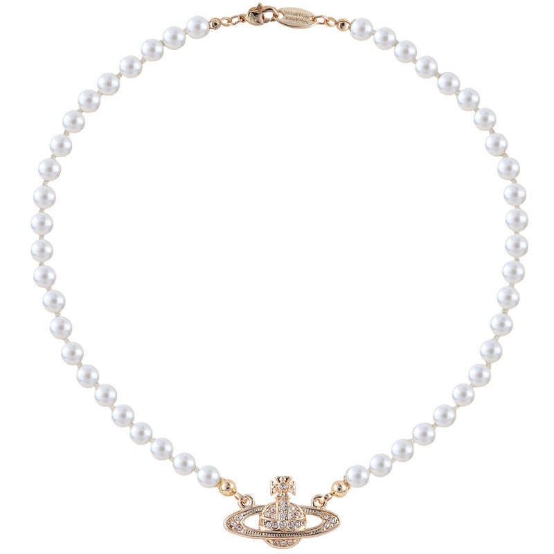 Saturn Pearl Necklace Band