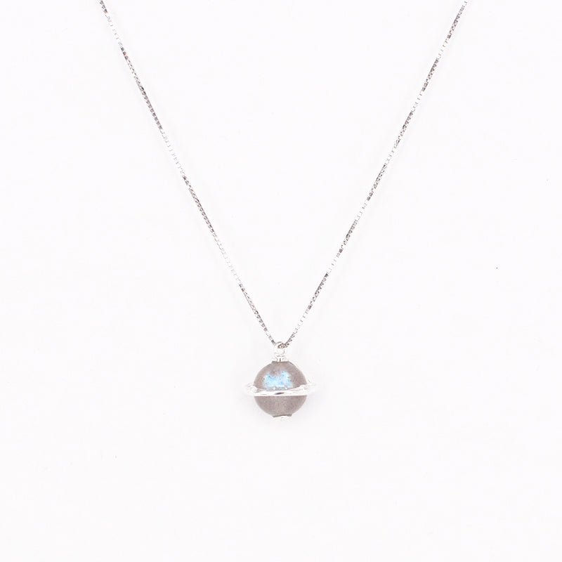 Moonstone Planet Necklace